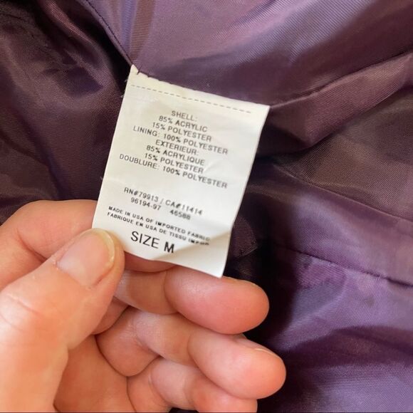 STEENA Vintage Tweed Blazer w/ Velvet Front Tie & FREE Shirt, Medium - Picture 9 of 14